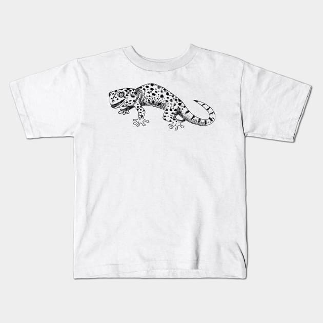 gecko Kids T-Shirt by VicaVeresk